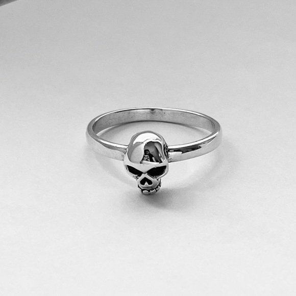 Sterling Silver Skull Ring, Religious Ring - Picture 6 of 13